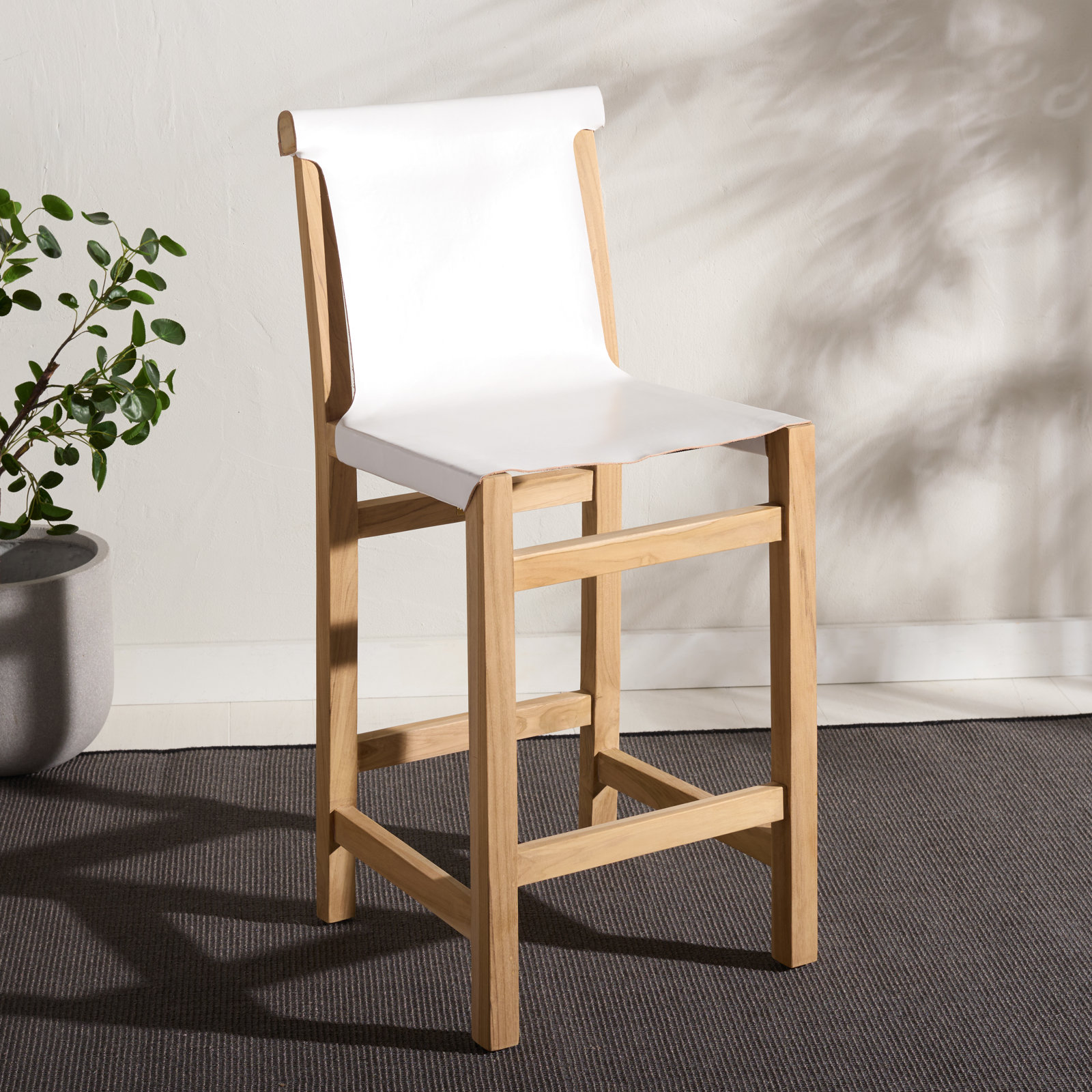 Cappella 26" Bar Stool, White