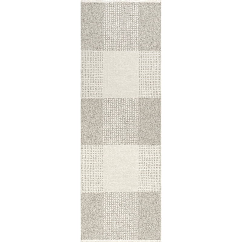 Kirby Plaid Reversible Machine Washable Area Rug, Runner 2'6" x 8'