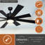 Ventilateur de plafond intérieur / extérieur 60 po Olney-772374109