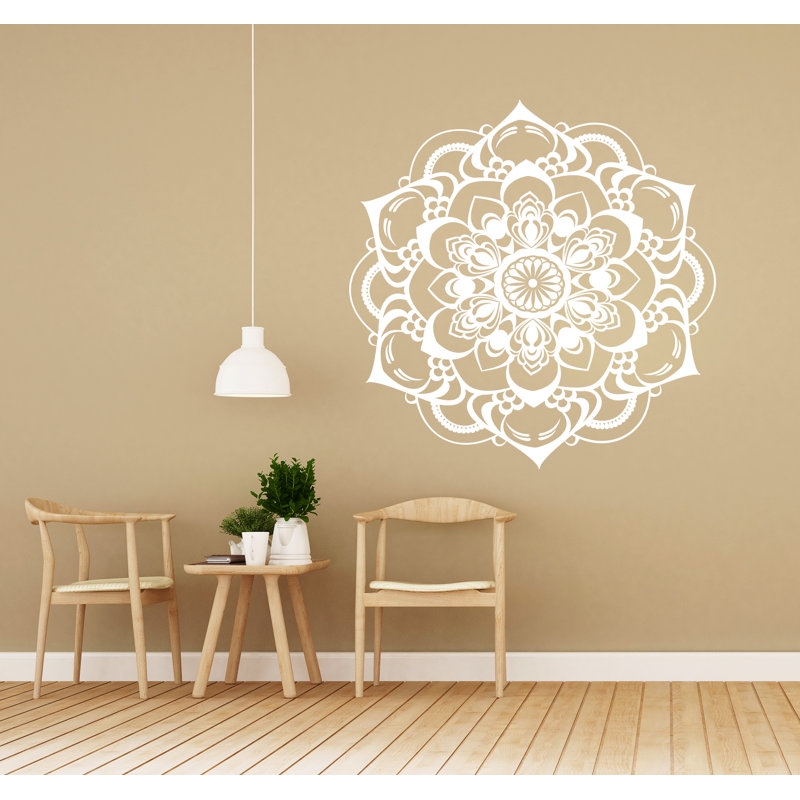Adhésif décoratif mandala, Blanc, H 20 po x l 22 po