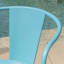 Bistro d'extérieur en métal 3 pièces Kd en bleu. Durable avec fer thermolaqué. Chaise: H 18/30 po x l 16,25 / 20 po x P 16,25 / 20,5 po.-24345076