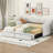 Upholstered Daybed With Extendable Design-1598241787