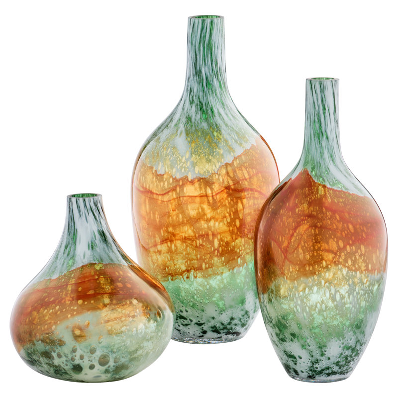 Pacaya Handmade Glass Table Vase, 18" H x 8.5" W x 8.5" D