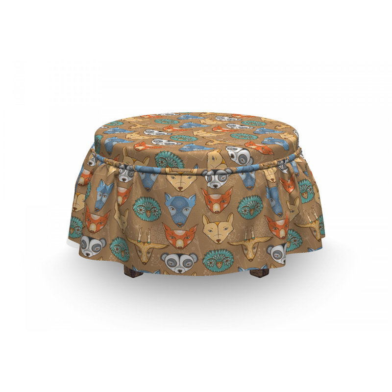 Housse pour repose-pieds forest faune