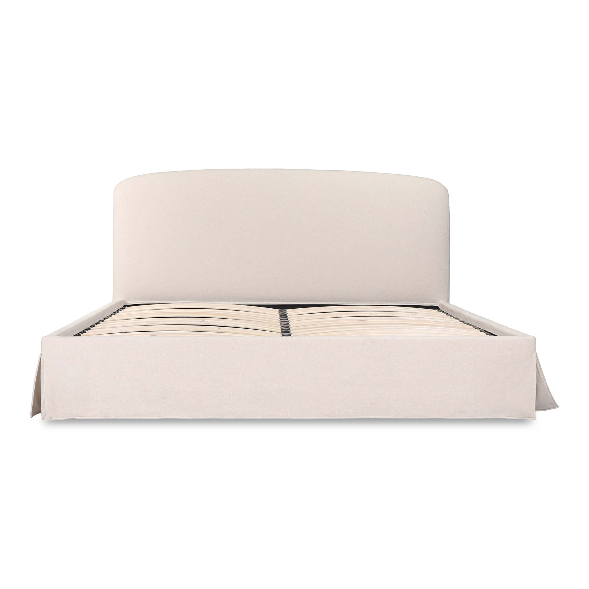 Windcrest Upholstered Platform Storage Bed, Cream, King