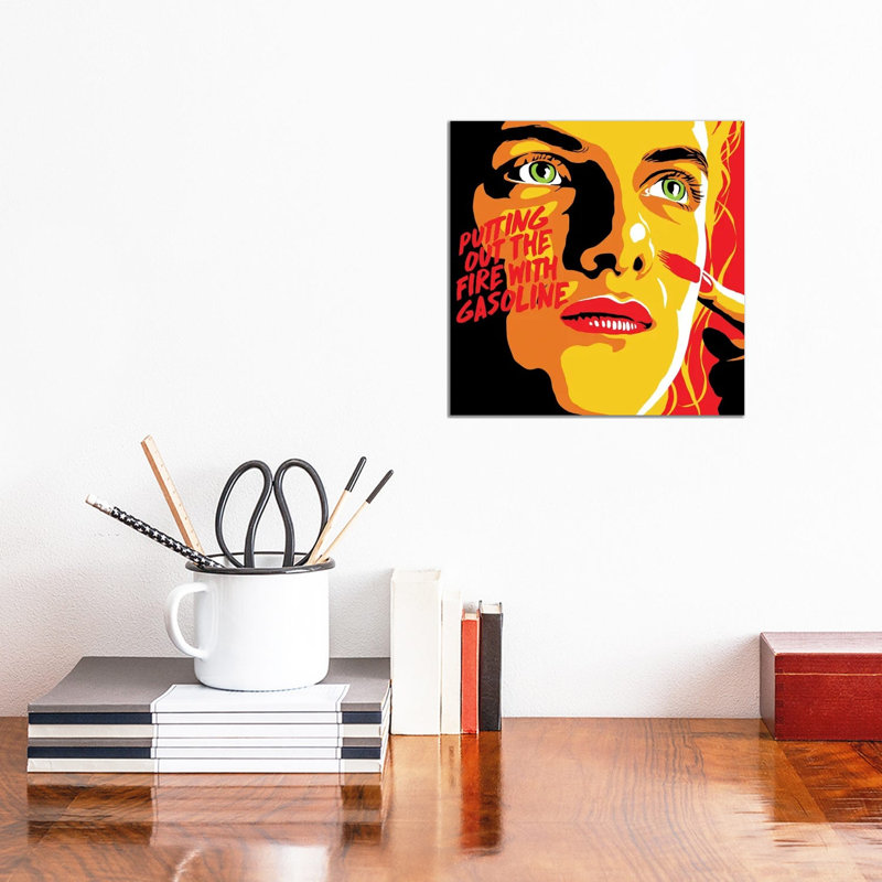 Putting Out The Fire by Butcher Billy - Wrapped Canvas Print, 30.48 cm H x 30.48 cm W