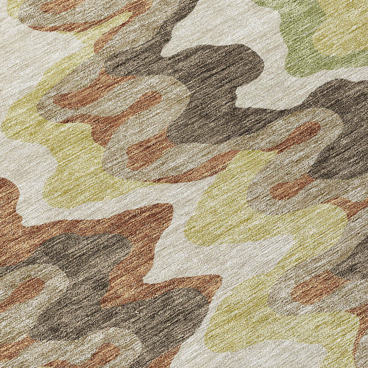 Shanata Washable Abstract Indoor / Outdoor Rug