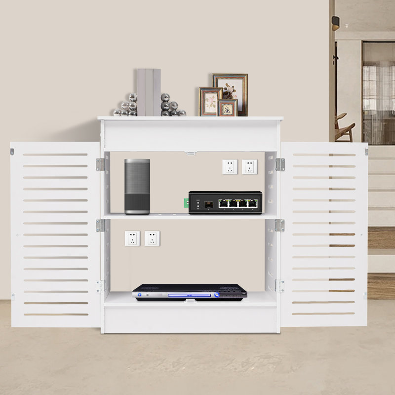 Armoire de rangement pour toupie et gestion des câbles Wi-Fi