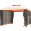 Gazebo de patio en acier de 10 pieds de largeur x 10 pieds de profondeur