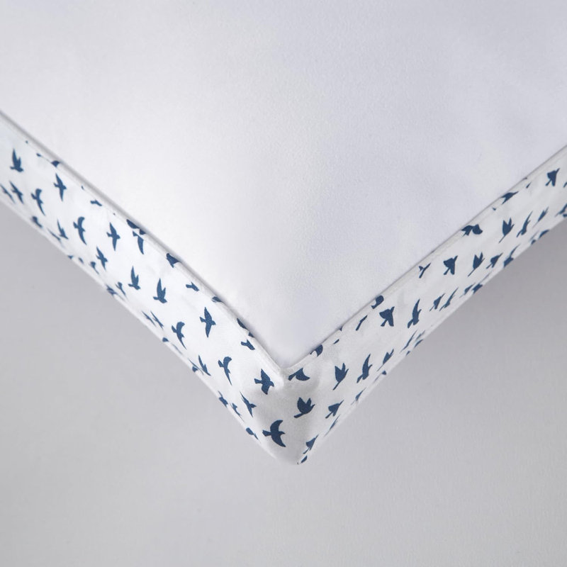  Seagull Printed Gusset Bed Pillow Set Of 2, Standard