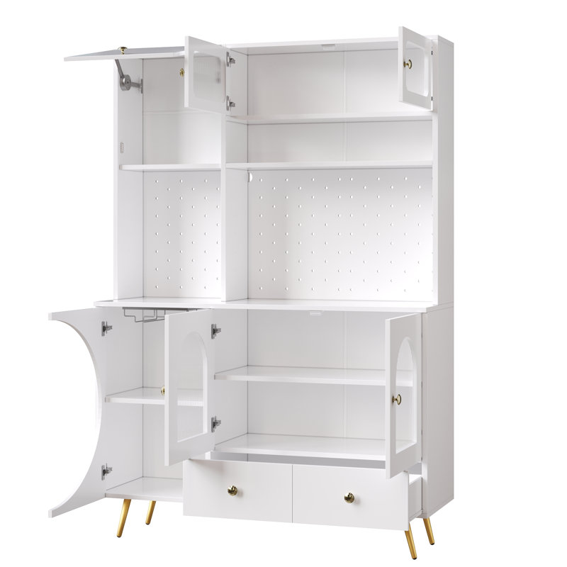 176cm Kitchen Pantry, White