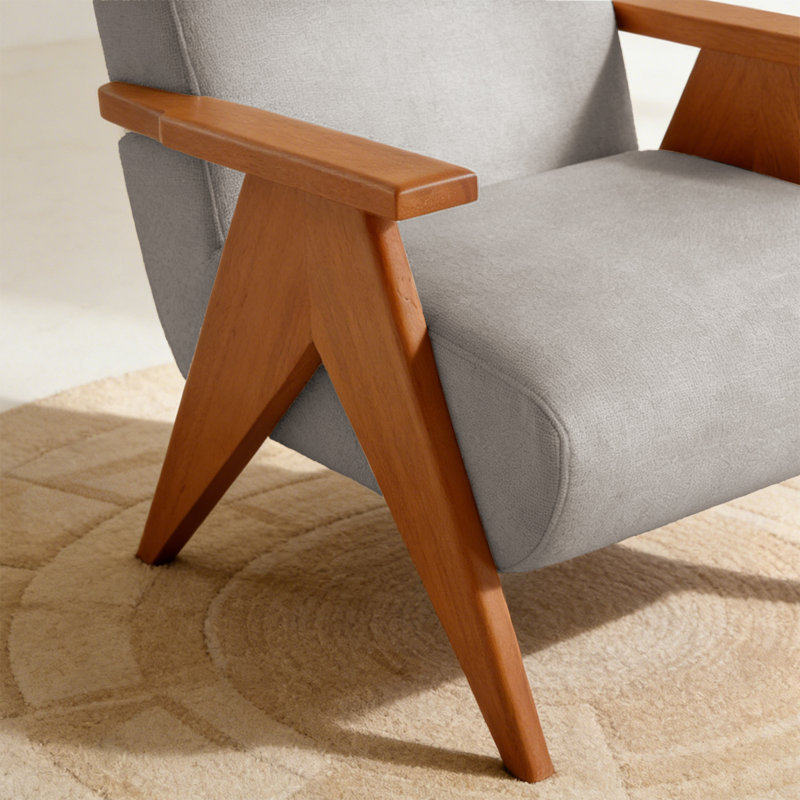 Fauteuil 27,6 po Mid-Century, Gris