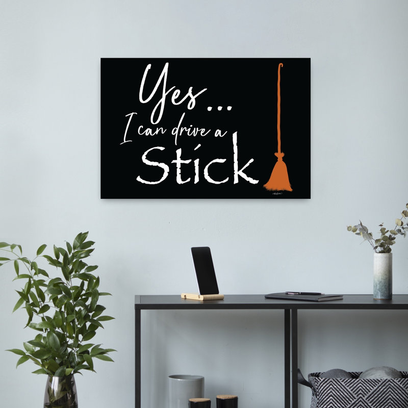 I Can Drive A Stick, art contemporain, H 16 po x l 24 po