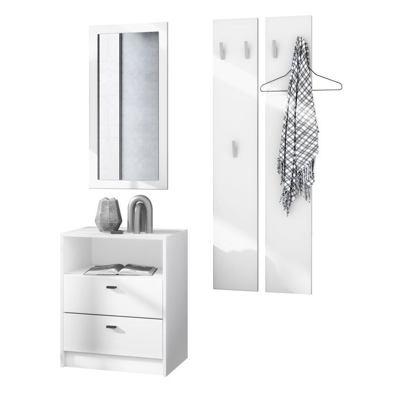 Laimdota 6 Pieces Hallway Set, Matte White