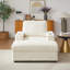 Fauteuil inclinable simple en velours côtelé de 42,5 pouces avec coussin de dossier, porte-gobelet, repose-pieds de rangement, canapé de salon confortable et profond-121051639