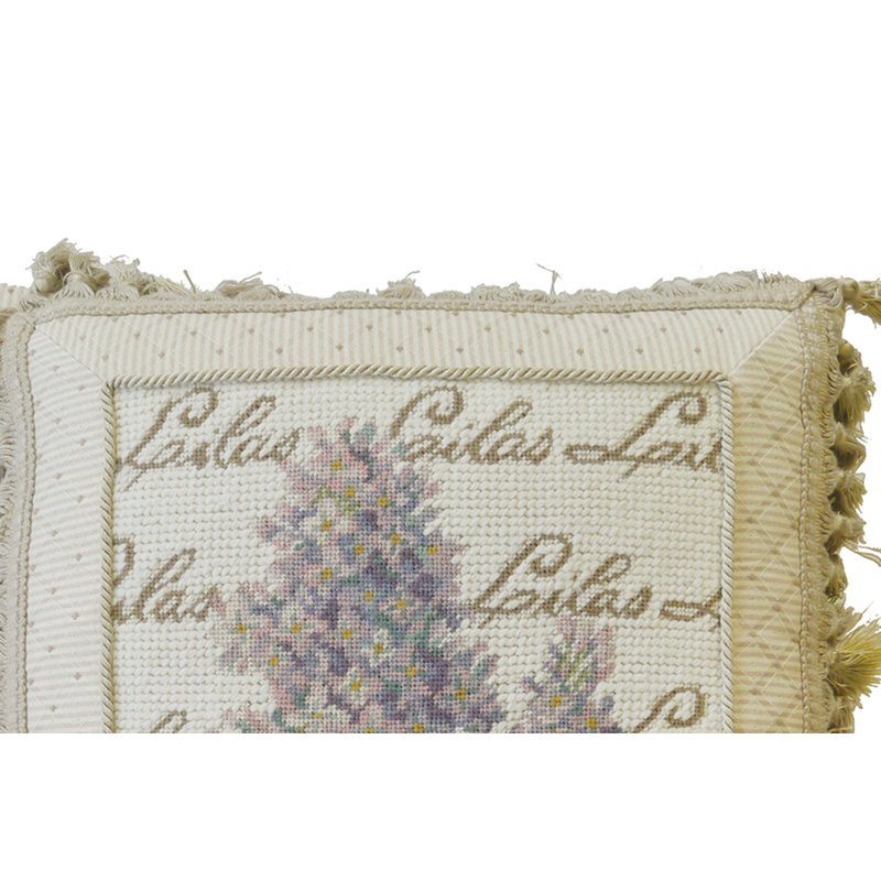 High End Lilacs Needlepoint Pillow