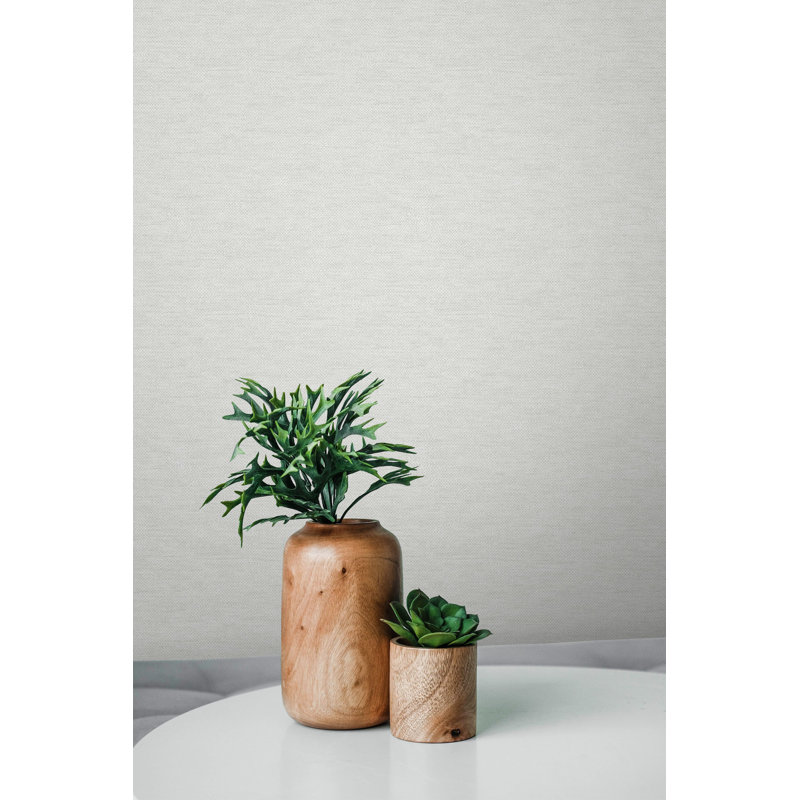 Rouleau de papier peint lisse L 33 pi x l 20,50 po, gris