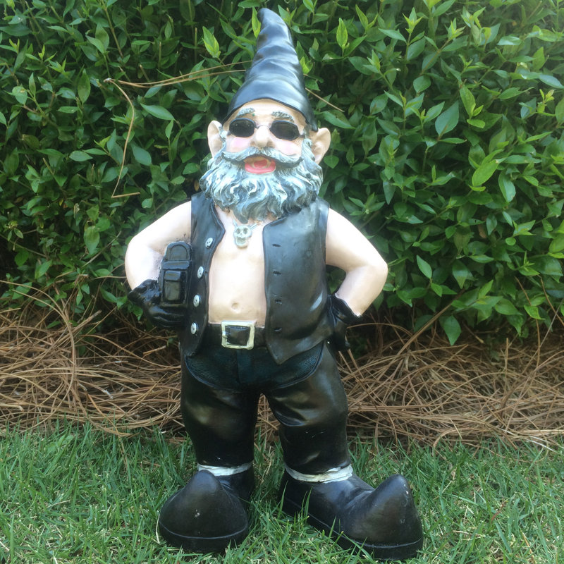 Ensemble de statue de motard 2 pièces Born-to-Ride Gnomes