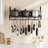 Kitchen Wall Mount Pot Holder 30 Inch Pot Rack with 12 Hooks Metal Rectangle-432735205