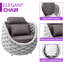 Chaise de patio d'extérieur en polyester avec coussins Kohji-225574023-221442850