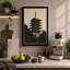 Pagoda in Silhouette Japandi - Wrapped Canvas-1243444145-1243444147