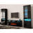 Azniv 110.2" Modern Entertainment Center with Electric Fireplace, High Gloss Finish, Media Storage-1500566984
