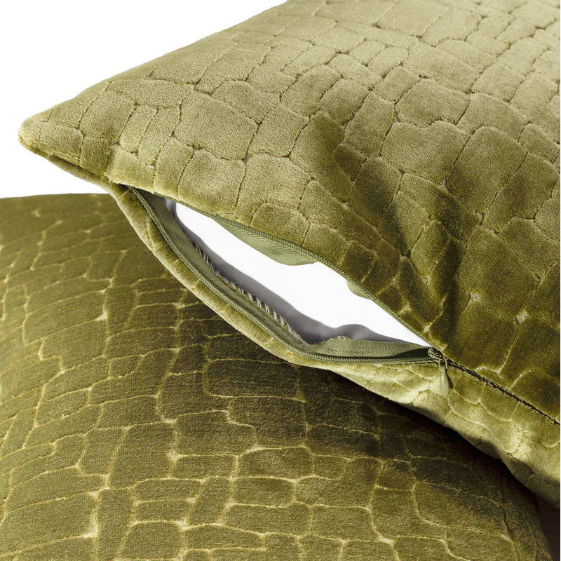 Combinaison de duvet en velours Austin, Vert olive, H 20 po x l 20 po x P 5 po