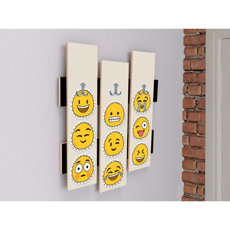 Portemanteaux mural blanc / jaune Arispe