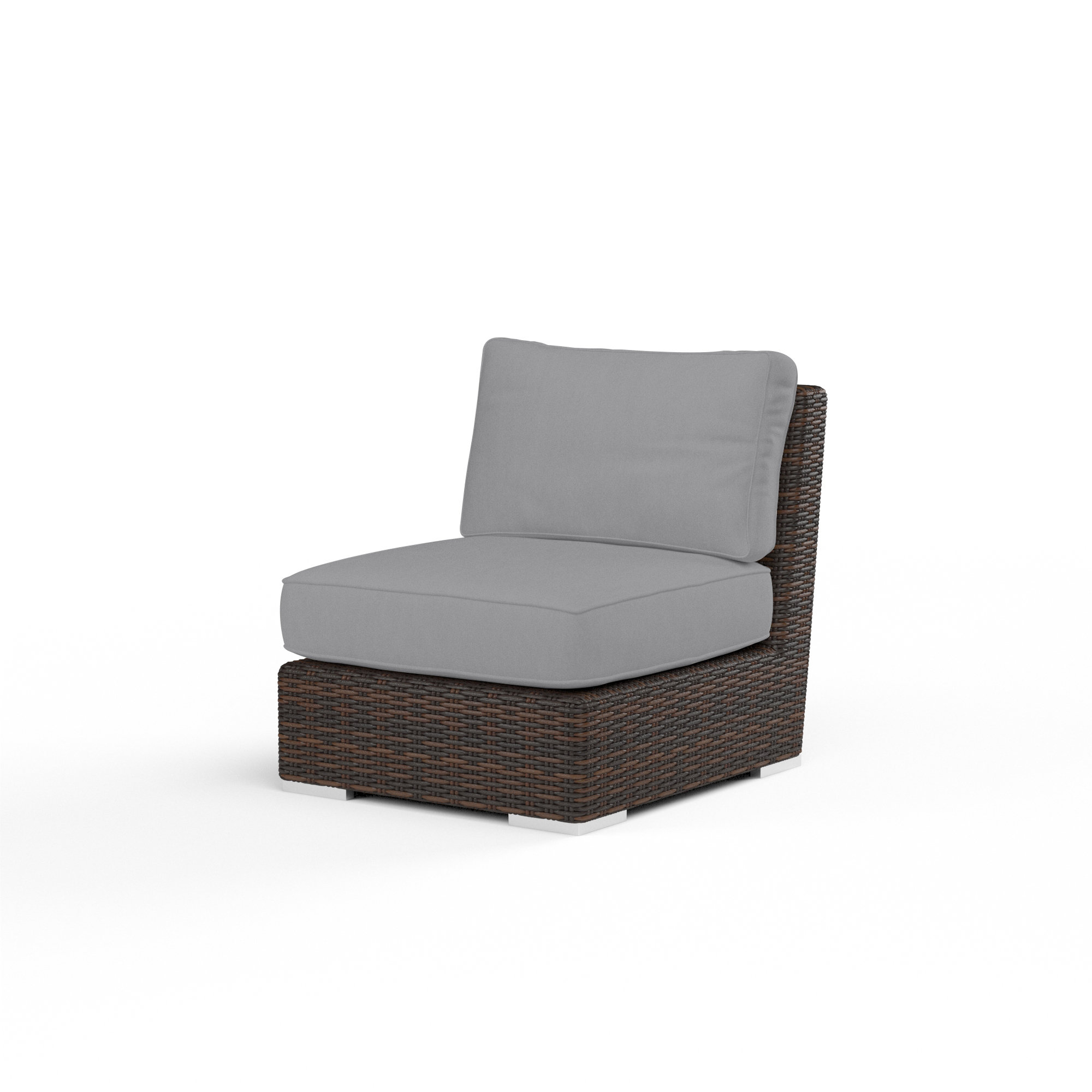 Naomie Armless Patio Chair with Sunbrella® Cushions, Canvas Granite Sunbrella® Canvas