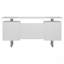 Bureau d'ordinateur à 2 tiroirs Jensen avec pieds en métal durables et beaucoup de rangement pour les espaces de travail modernes