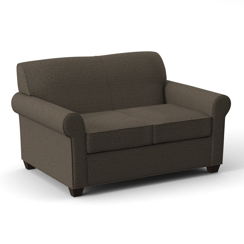 Finn 59" Rolled Arm Loveseat, Elliot Caribou, Cafelle