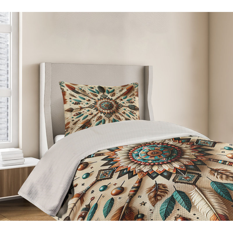 Polyester Floral Coverlet, Twin Coverlet + 1 Standard Shams