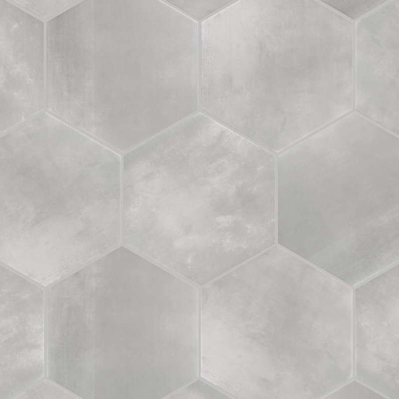 Horizon Hex 7-3/4" x 9"Porcelain Wall & Floor Tile, Gris
