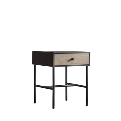 Boxborough 40cm W Solid Wood Bedside Table