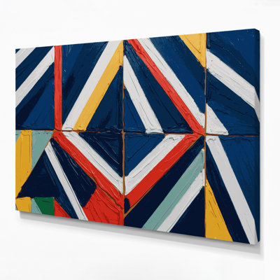 Coastal Naval Signal Flags Blue Canvas Wall Art