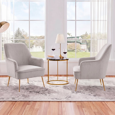 Modern Style Velvet Accent Chair