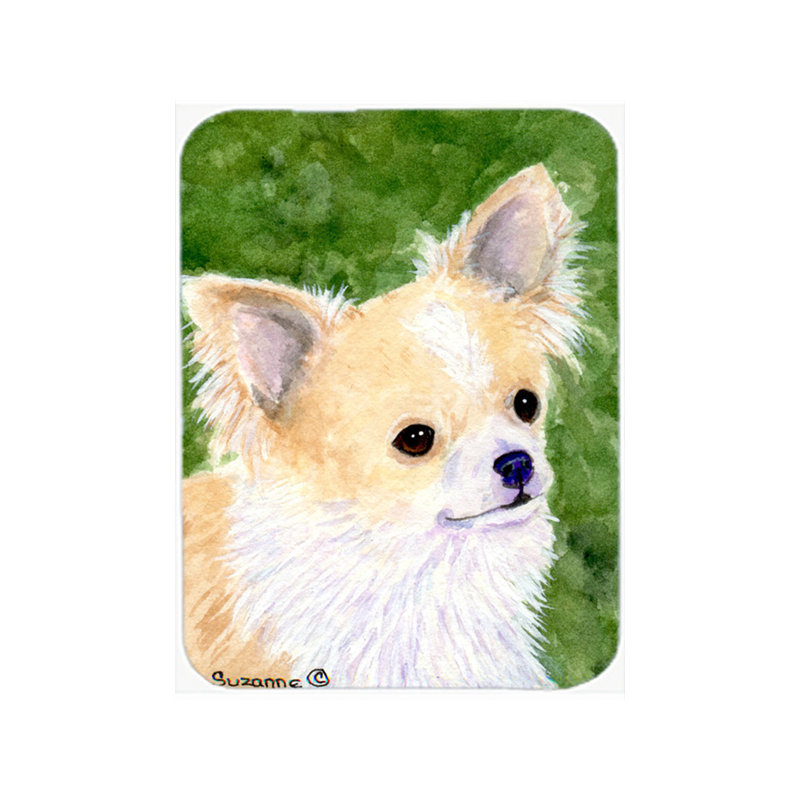Planche à découper rectangulaire en verre vert Winston porter Chihuahua
