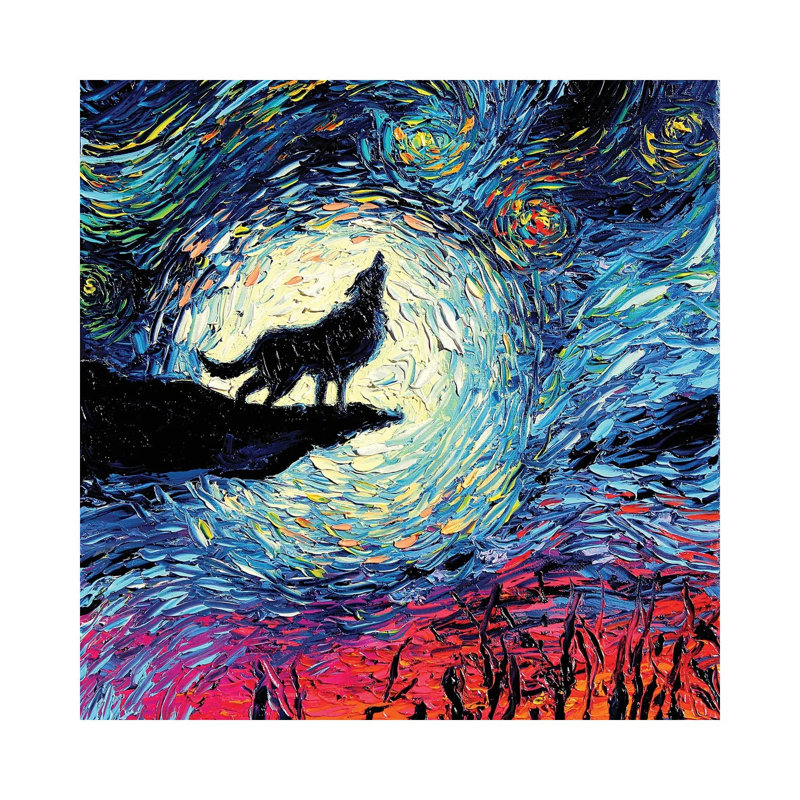 Van Gogh Never Howled At The Moon by Aja Trier - Wrapped Canvas Gallery-Wrapped Canvas Giclée, 30.48 cm H x 30.48 cm W