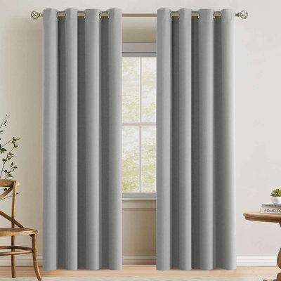 Rideaux obscurcissant pour la chambre à coucher Rideaux de 42 po / 52 po de large à isolation thermique et isolants de 100 po / 120 po / 180 po de long Rideaux obscurcissant pour la vie privée pour l'extérieur