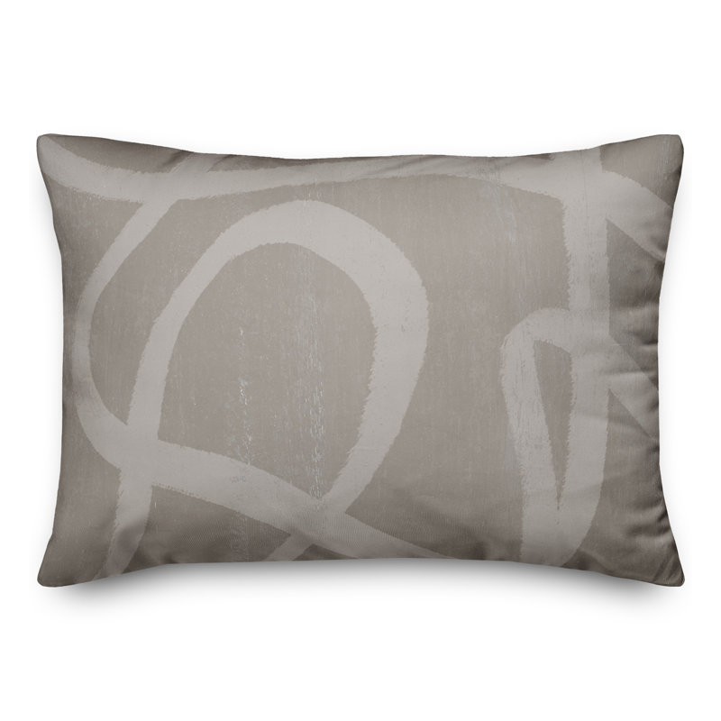 Modern Beige Lines II Throw Pillow