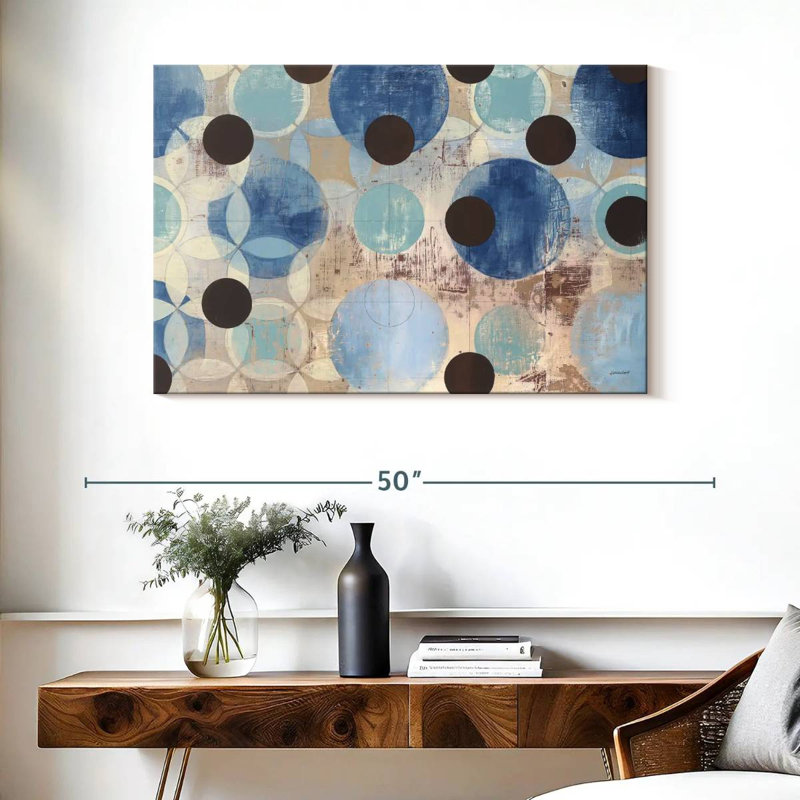 Avery Blue Dots, 26" H x 39" W