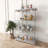 White Glass Display Cabinet with LED Lights