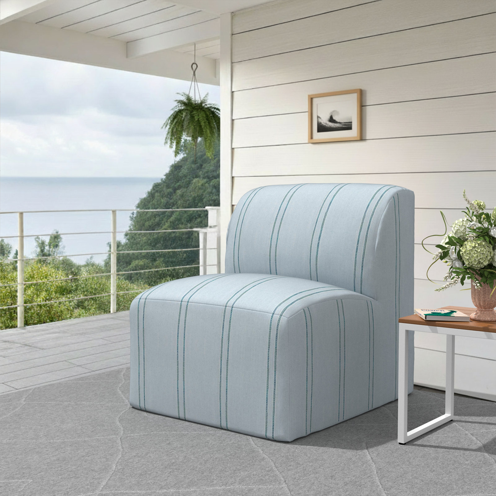 Eliana Sunbrella® Patio Lounge Chair, Wayward Sky