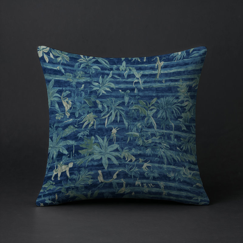 Coussin décoratif intérieur et extérieur Modern, Gris abstrait 84, Carré 16 po