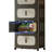 Retro 20" Side Wide Folding Storage Cabinet ,4 Tiers,19.69"×11.81"×40.55",Collapsible Storage Bins With Magnetic Door, Plastic Storage Cabinet With Wheels-137882861-137882860