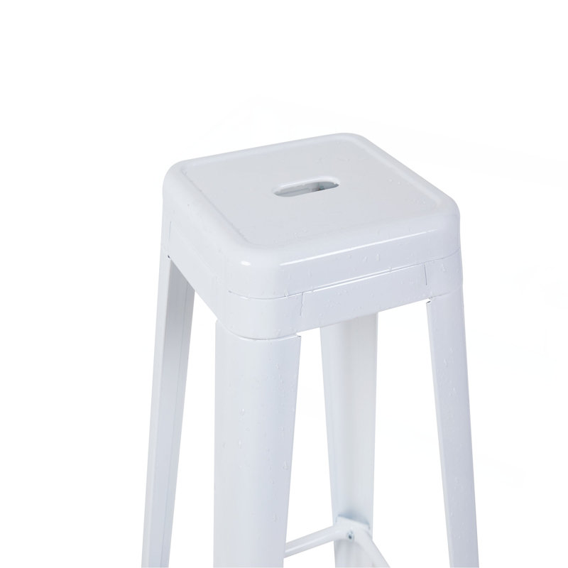 Tabouret à hauteur de comptoir 24 po, ensemble de 2 tabourets de bar en métal sans dossier, non empilable, amovible et facile à assembler, conception peu encombrante pour îlot de cuisine / bar / café / salle à manger