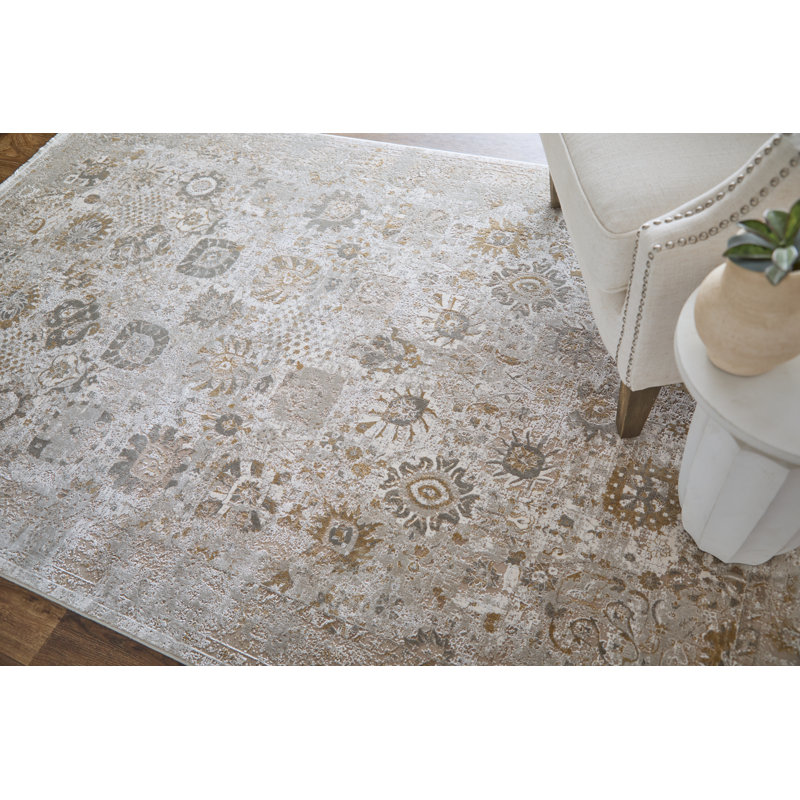 Tapis ivoire et floral traditionnel Cadiz, null