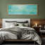 «Rustic Countryside Serene Watercolor Meadow Soft Blue», reproduction sur toile encadrée-98041958-111665113