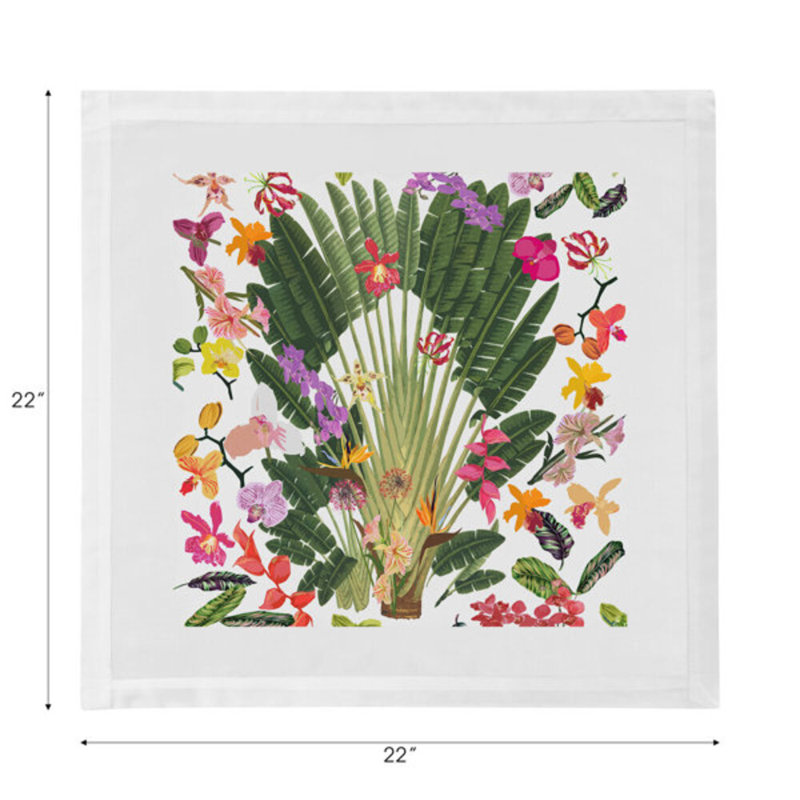 Fantasy Tropical Cotton Sateen Dinner Napkins