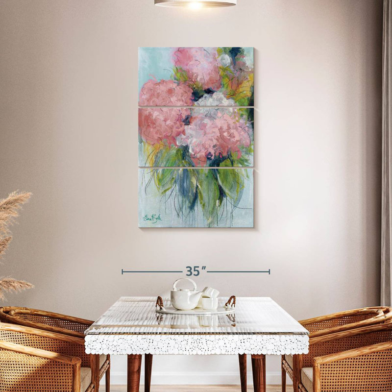 Avery Pink Hydrangeas I, 45" H x 28" W